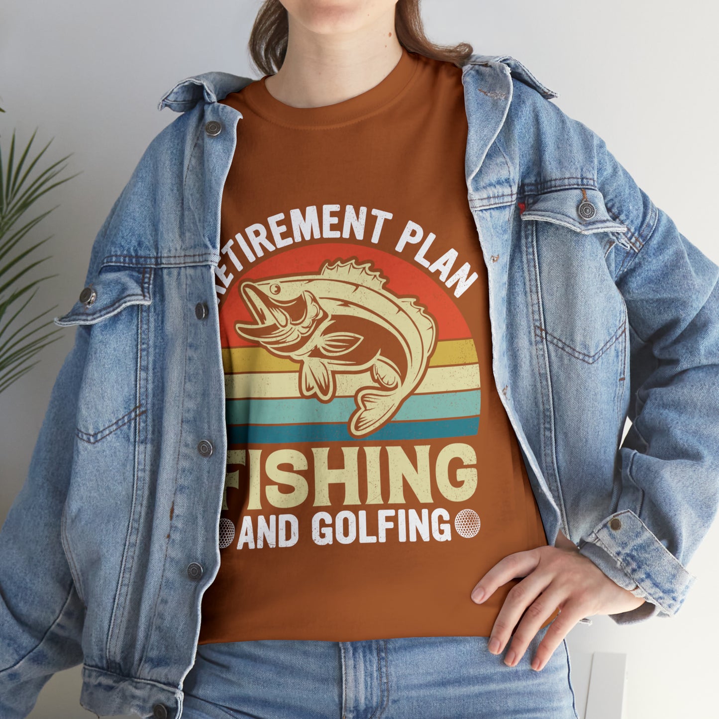 Retirement Plan Fishing Retro Tee Shirt