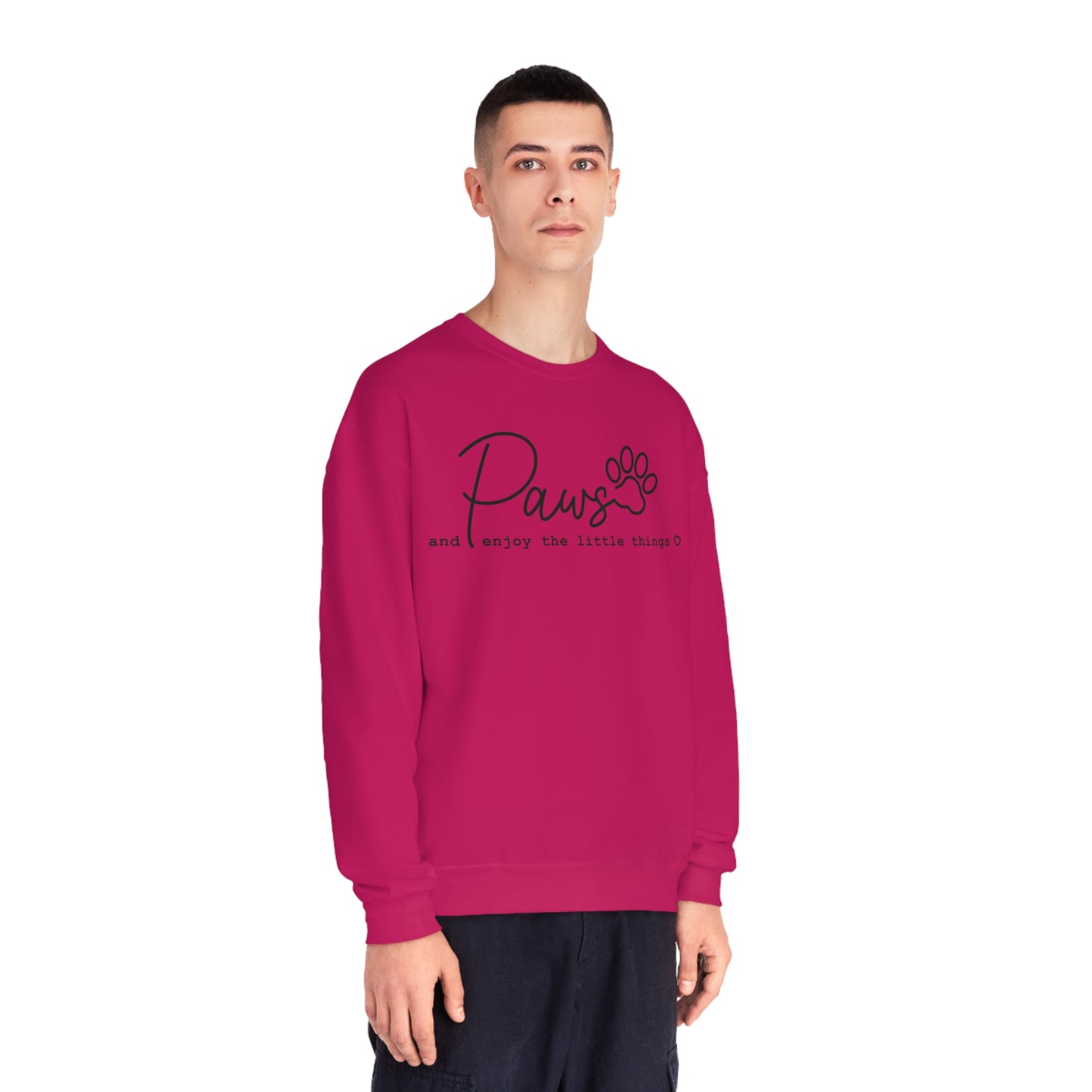 Paws And Enjoy The Little Things Dog Lover Crewneck Sweatshirt