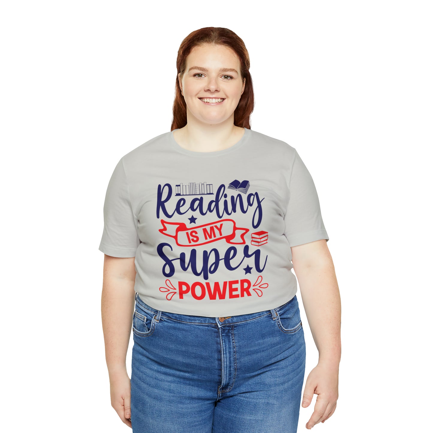 Reading Is My Super Power Short Sleeve Tee