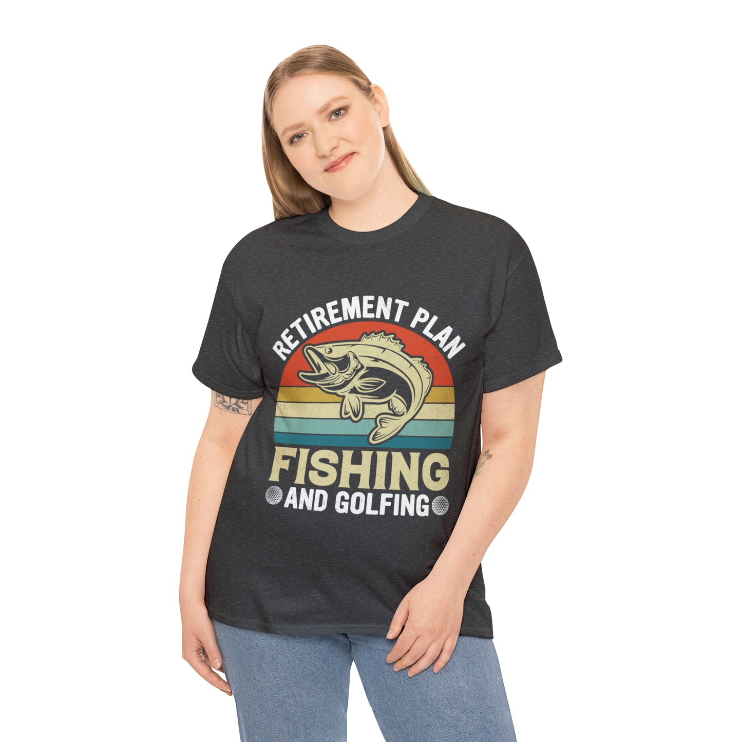 Retirement Plan Fishing Retro Tee Shirt