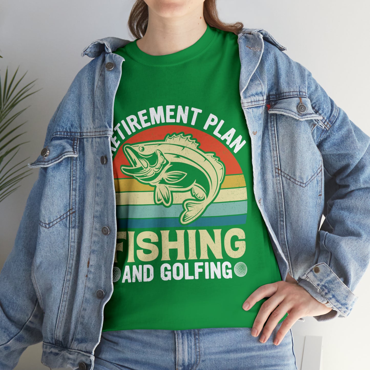 Retirement Plan Fishing Retro Tee Shirt
