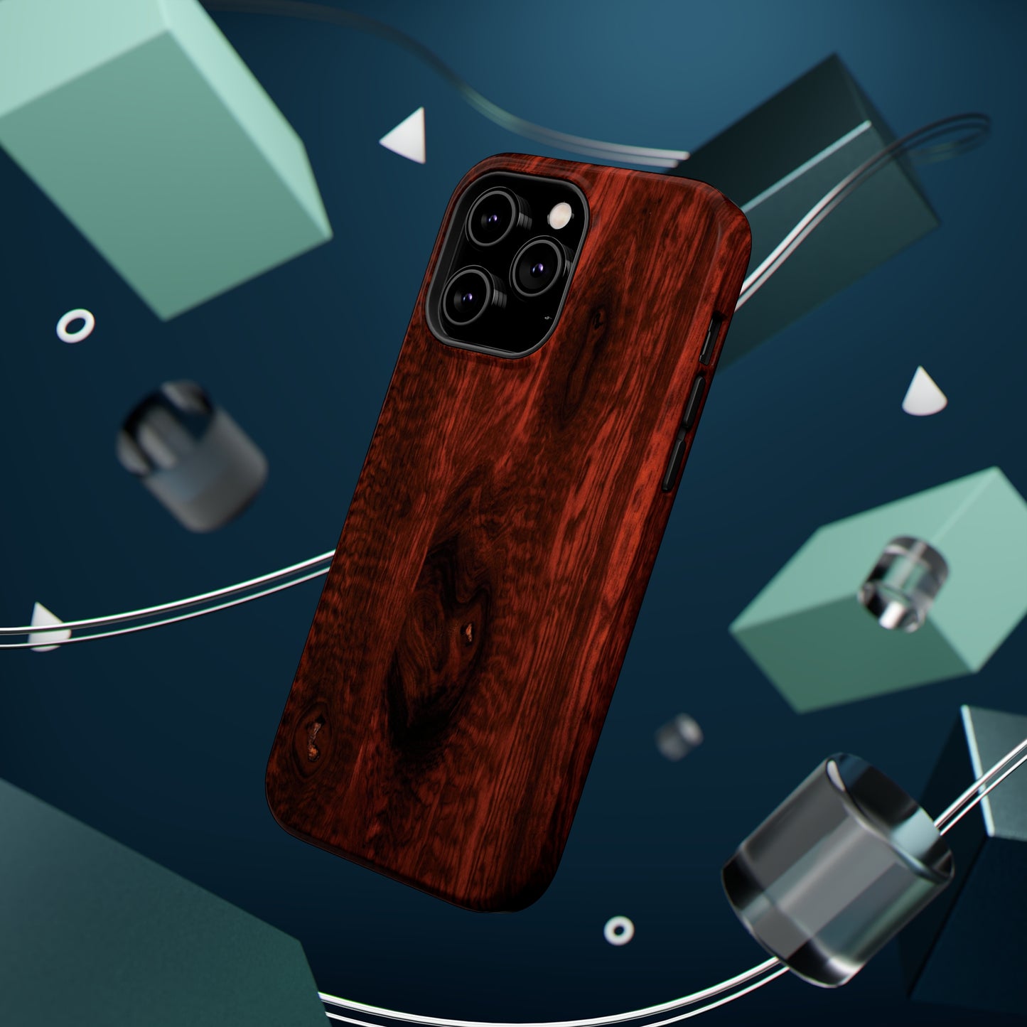 Dark Red Hardwood MagSafe Tough Cases