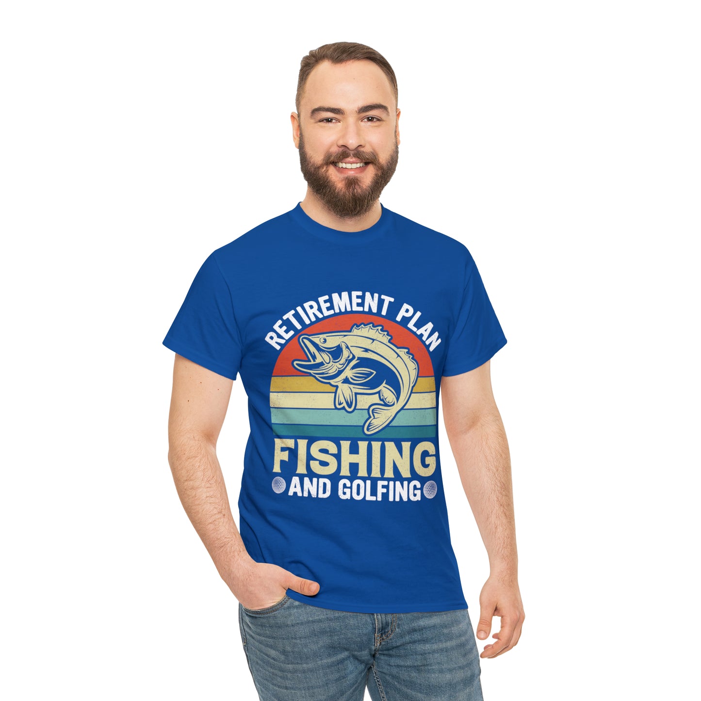 Retirement Plan Fishing Retro Tee Shirt