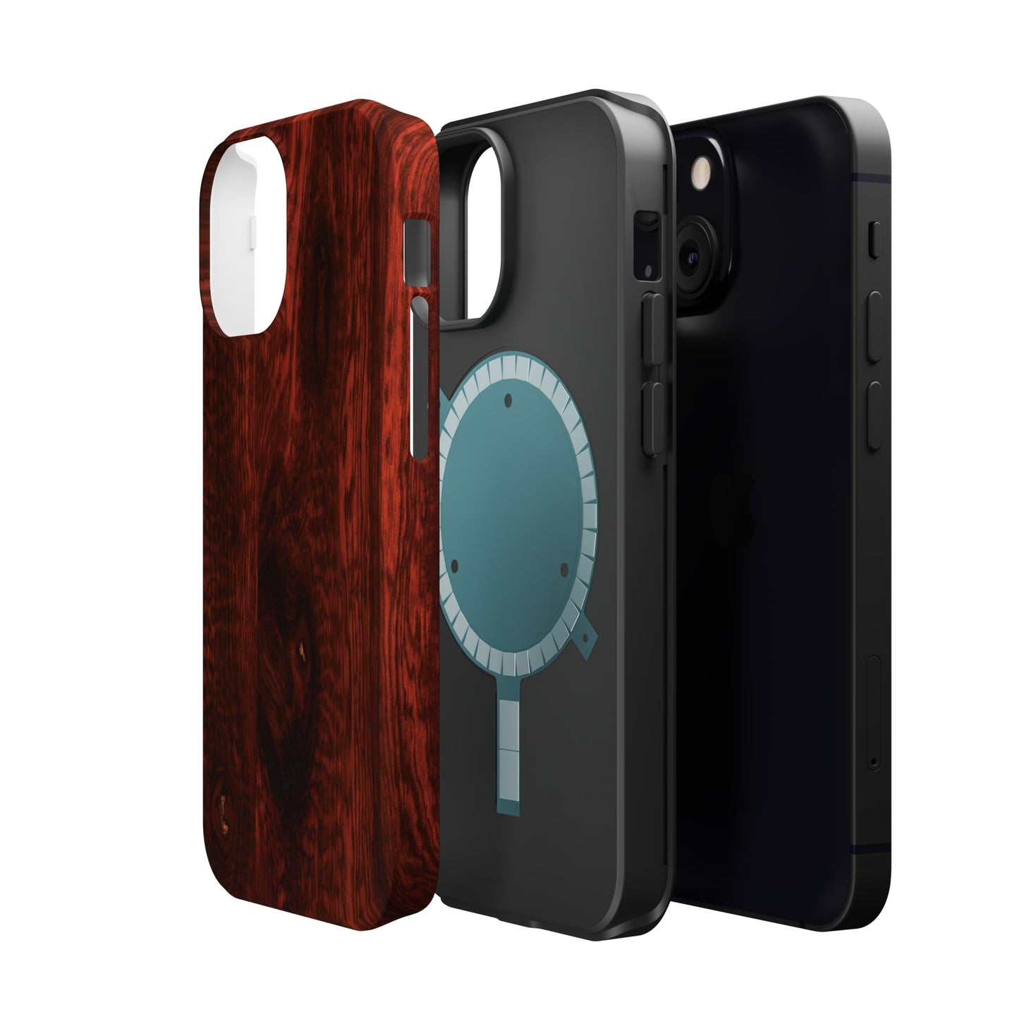Dark Red Hardwood MagSafe Tough Cases