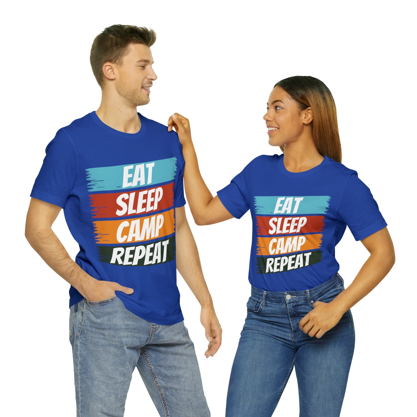 Eat Sleep Camp Repeat Short Sleeve Tee
