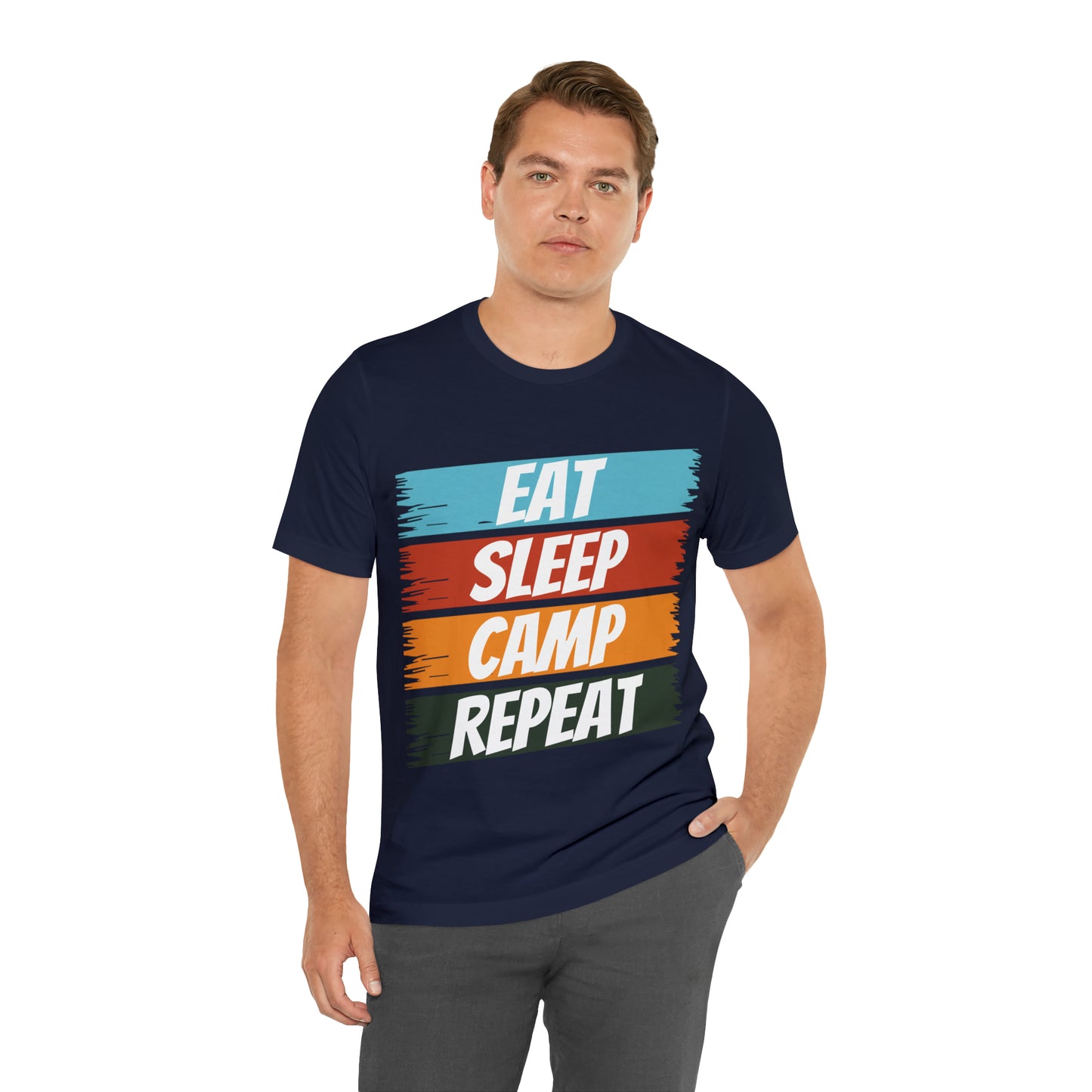 Eat Sleep Camp Repeat Short Sleeve Tee