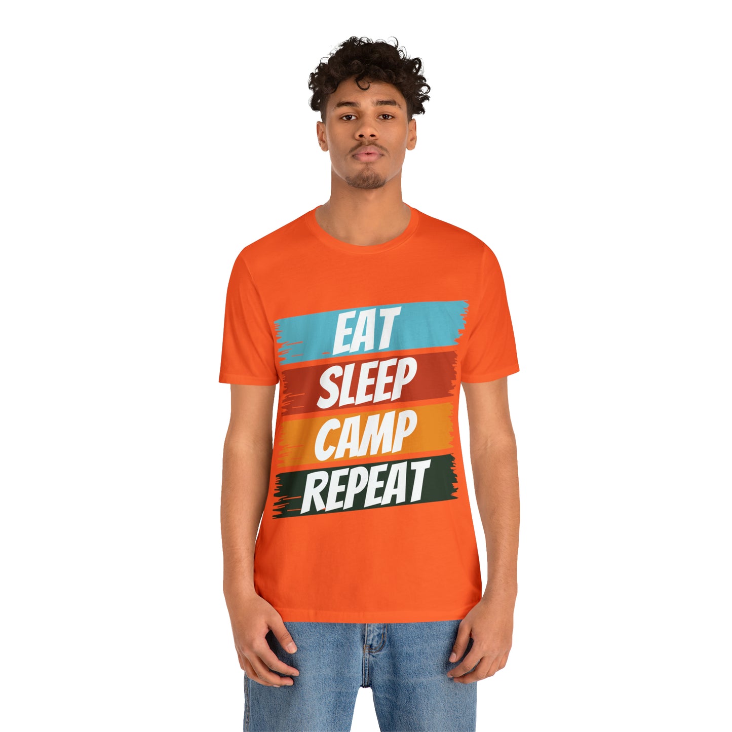 Eat Sleep Camp Repeat Short Sleeve Tee