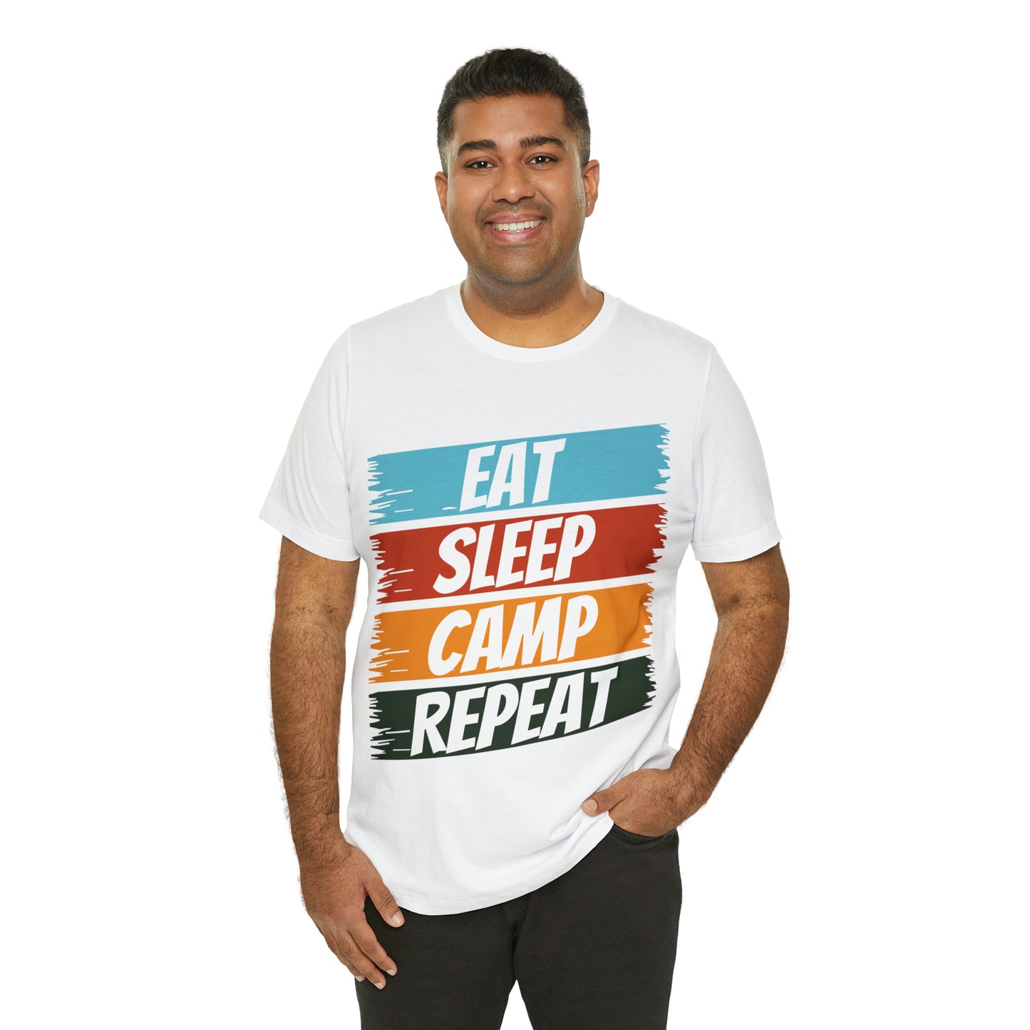 Eat Sleep Camp Repeat Short Sleeve Tee