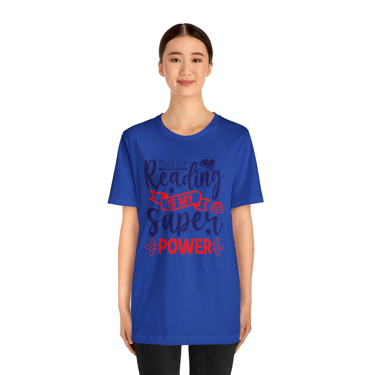 Reading Is My Super Power Short Sleeve Tee