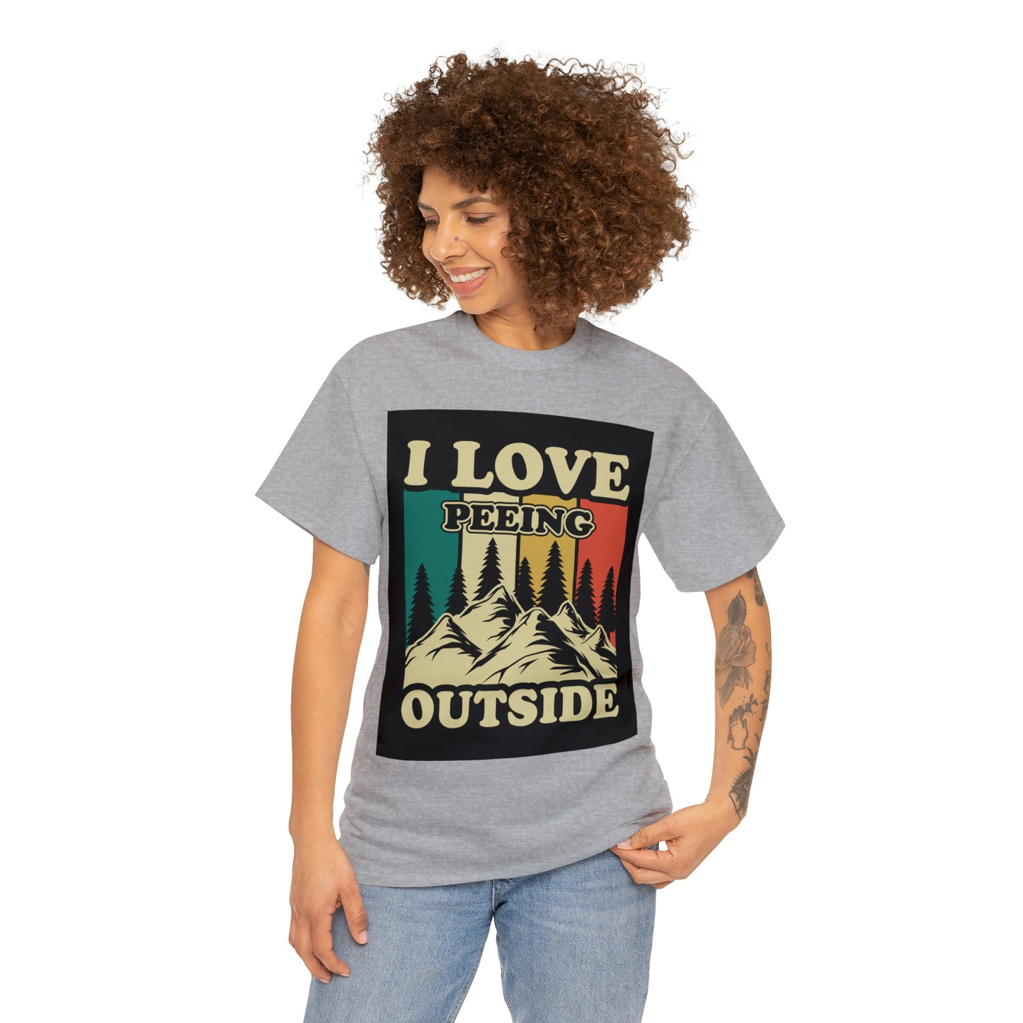 Retro Vintage Camping T-Shirt I Love Peeing Outside