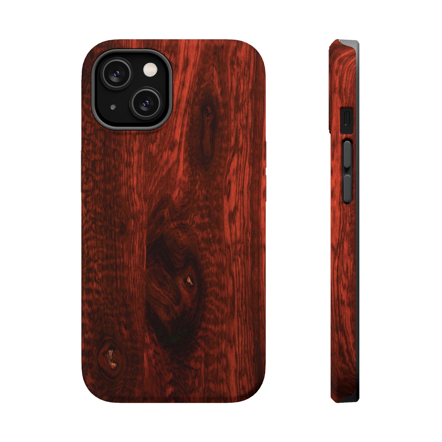 Dark Red Hardwood MagSafe Tough Cases
