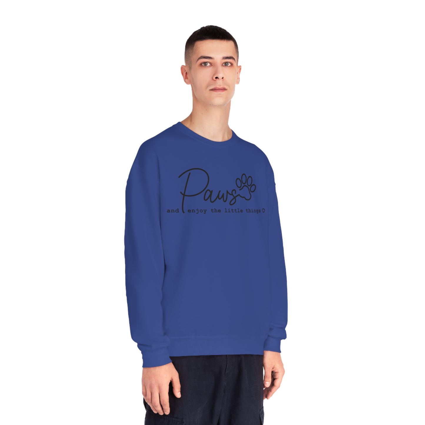 Paws And Enjoy The Little Things Dog Lover Crewneck Sweatshirt