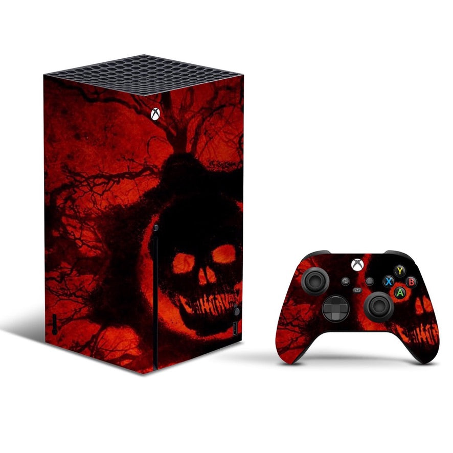 Vinyl Wrap Skin Gears Skull Compatible with X-Box Series X +2 Controller Skins