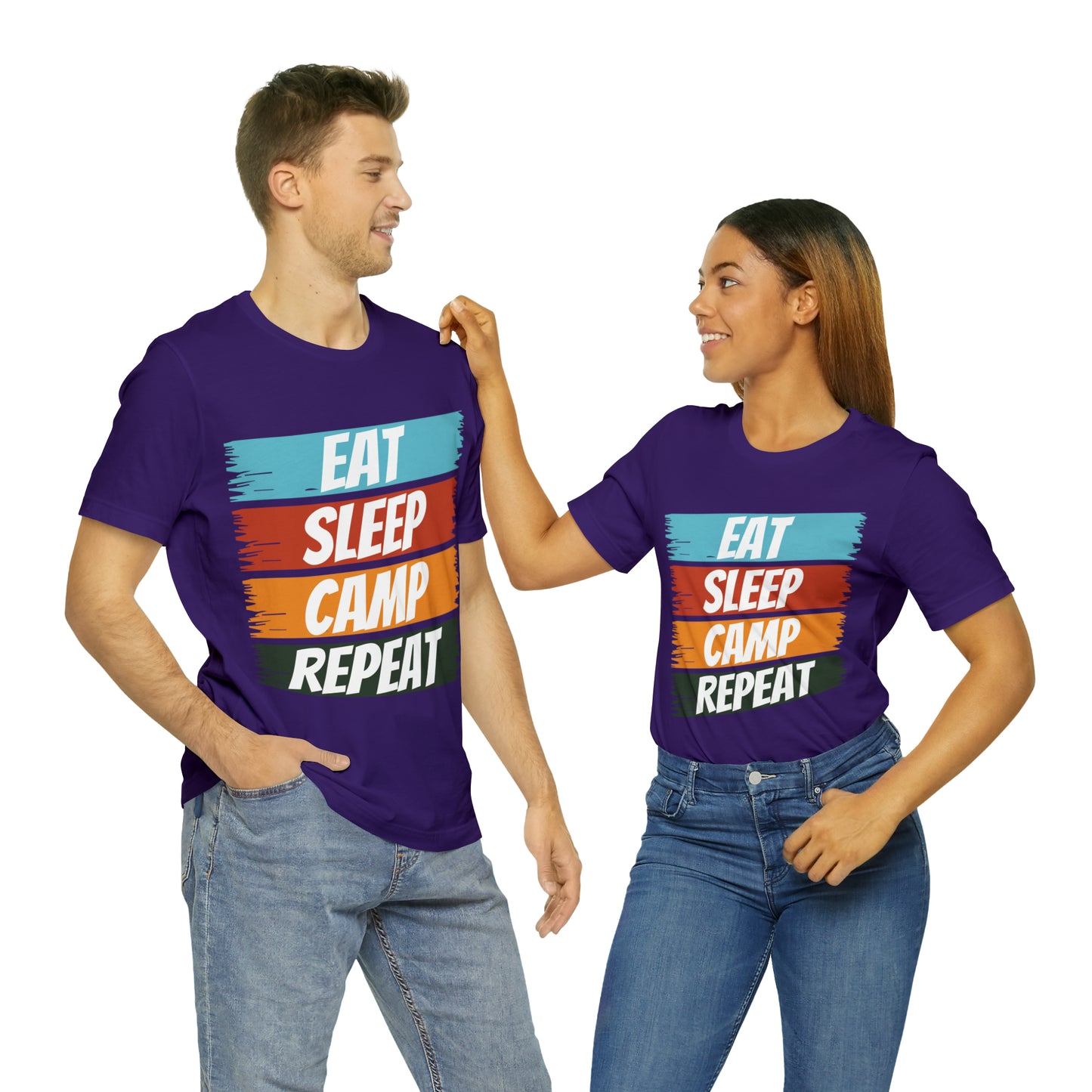 Eat Sleep Camp Repeat Short Sleeve Tee