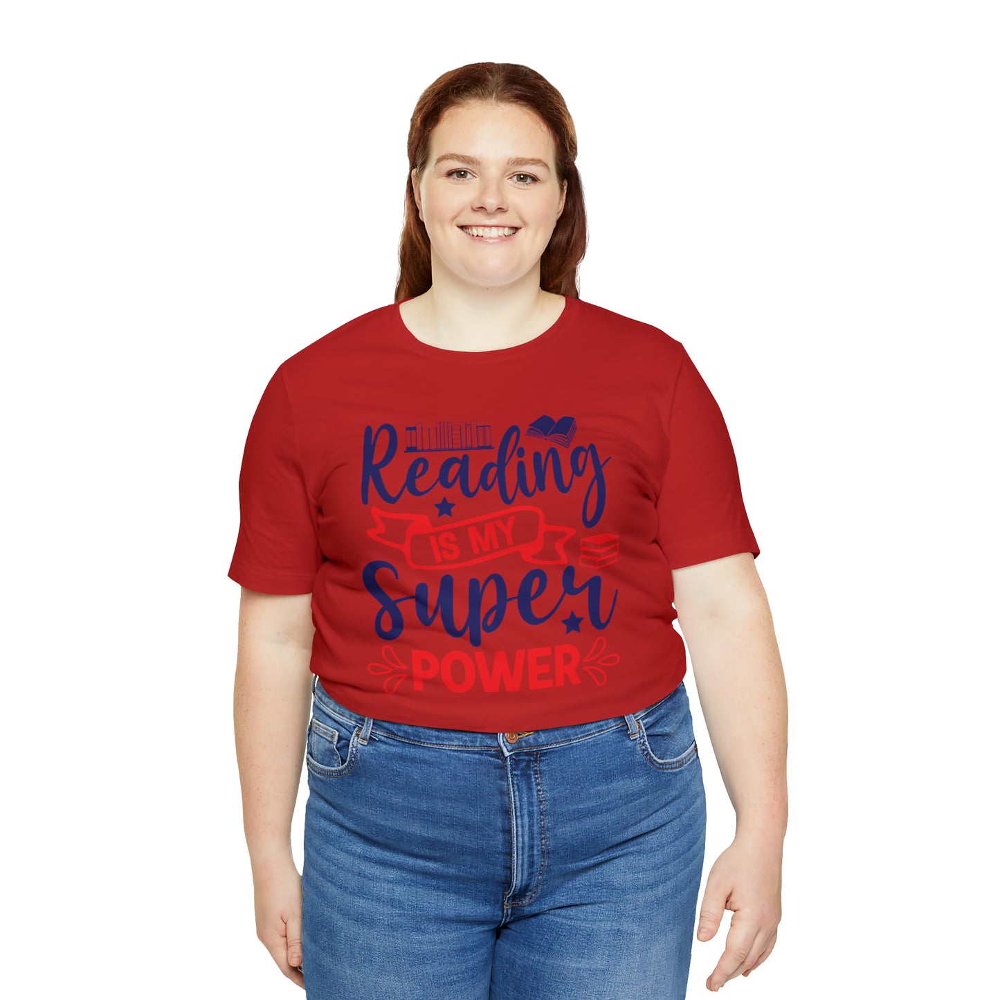 Reading Is My Super Power Short Sleeve Tee