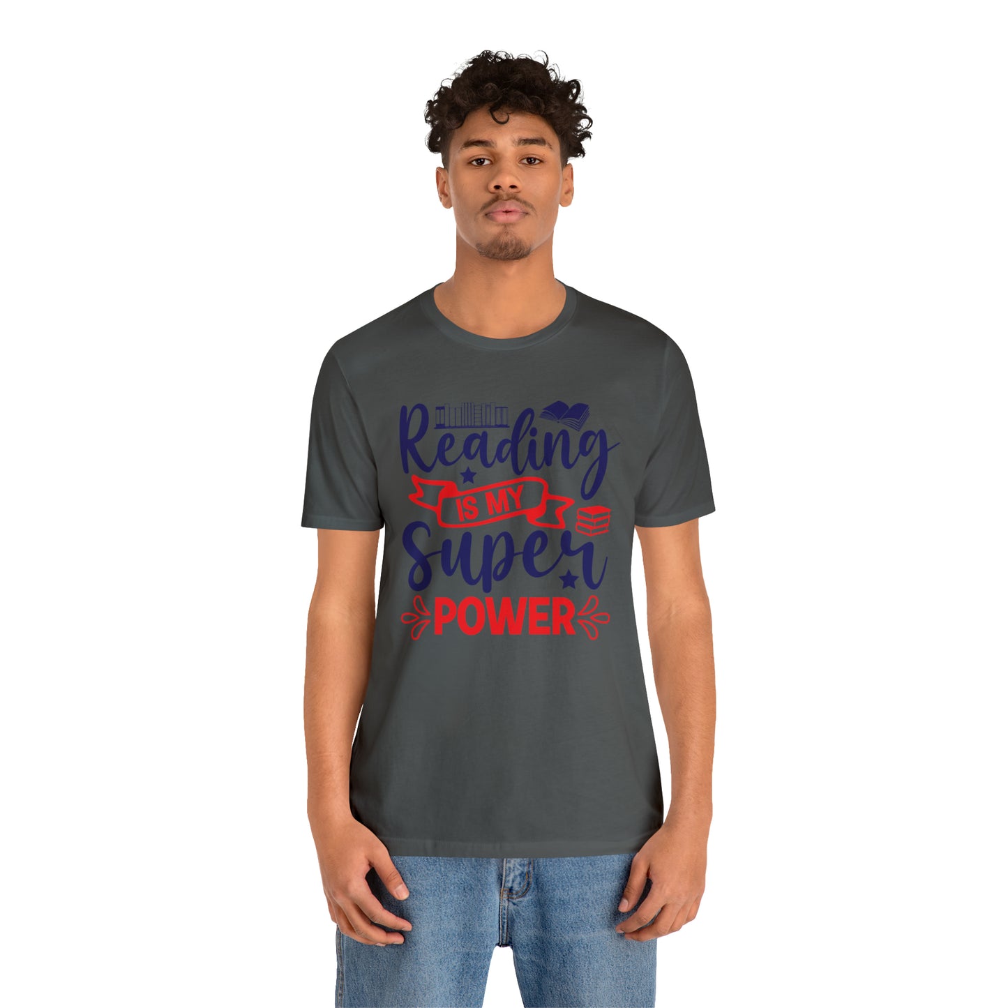 Reading Is My Super Power Short Sleeve Tee