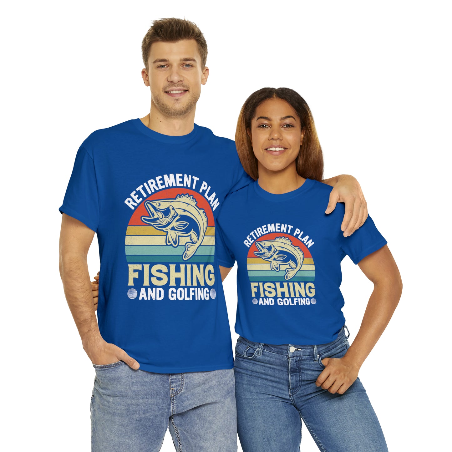Retirement Plan Fishing Retro Tee Shirt