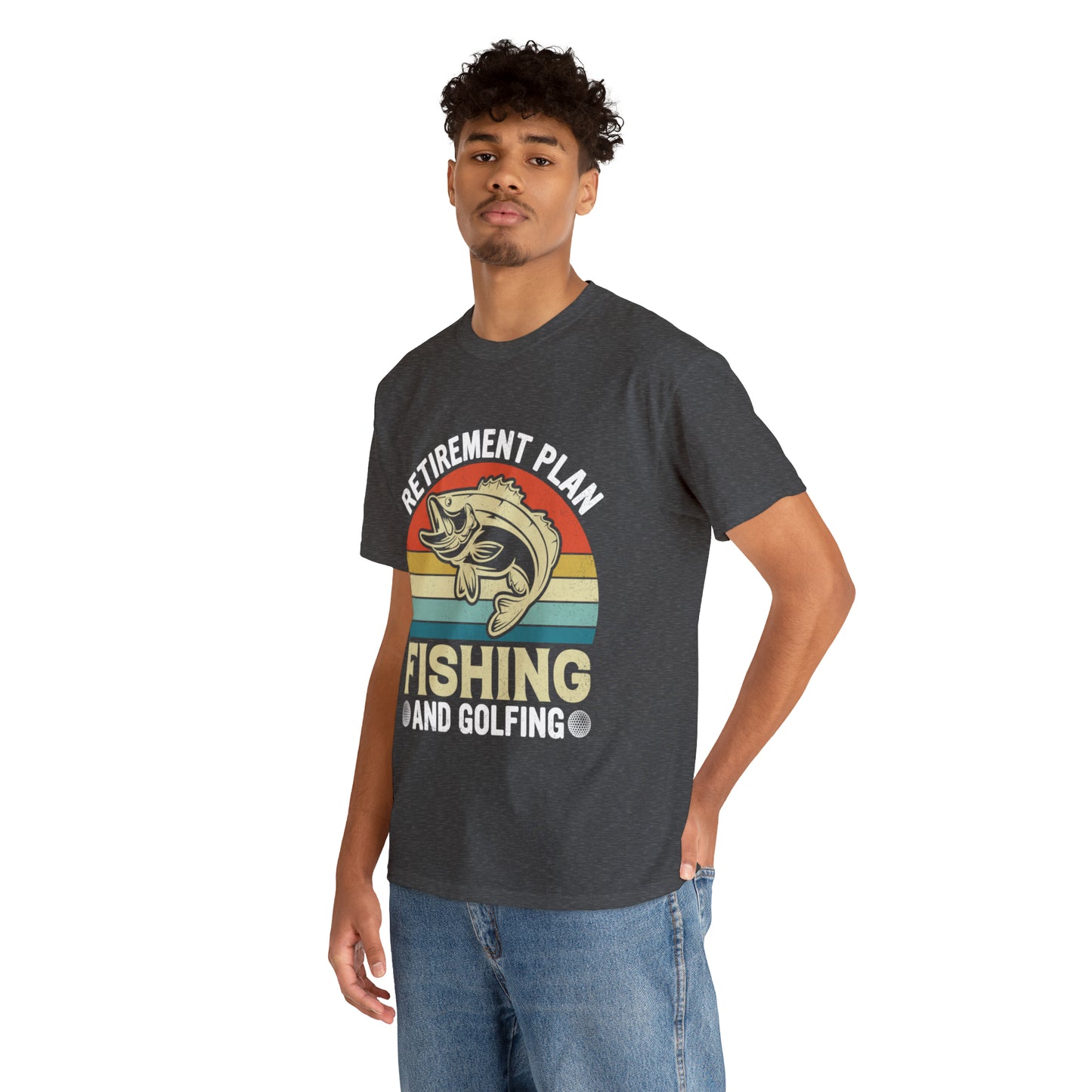 Retirement Plan Fishing Retro Tee Shirt