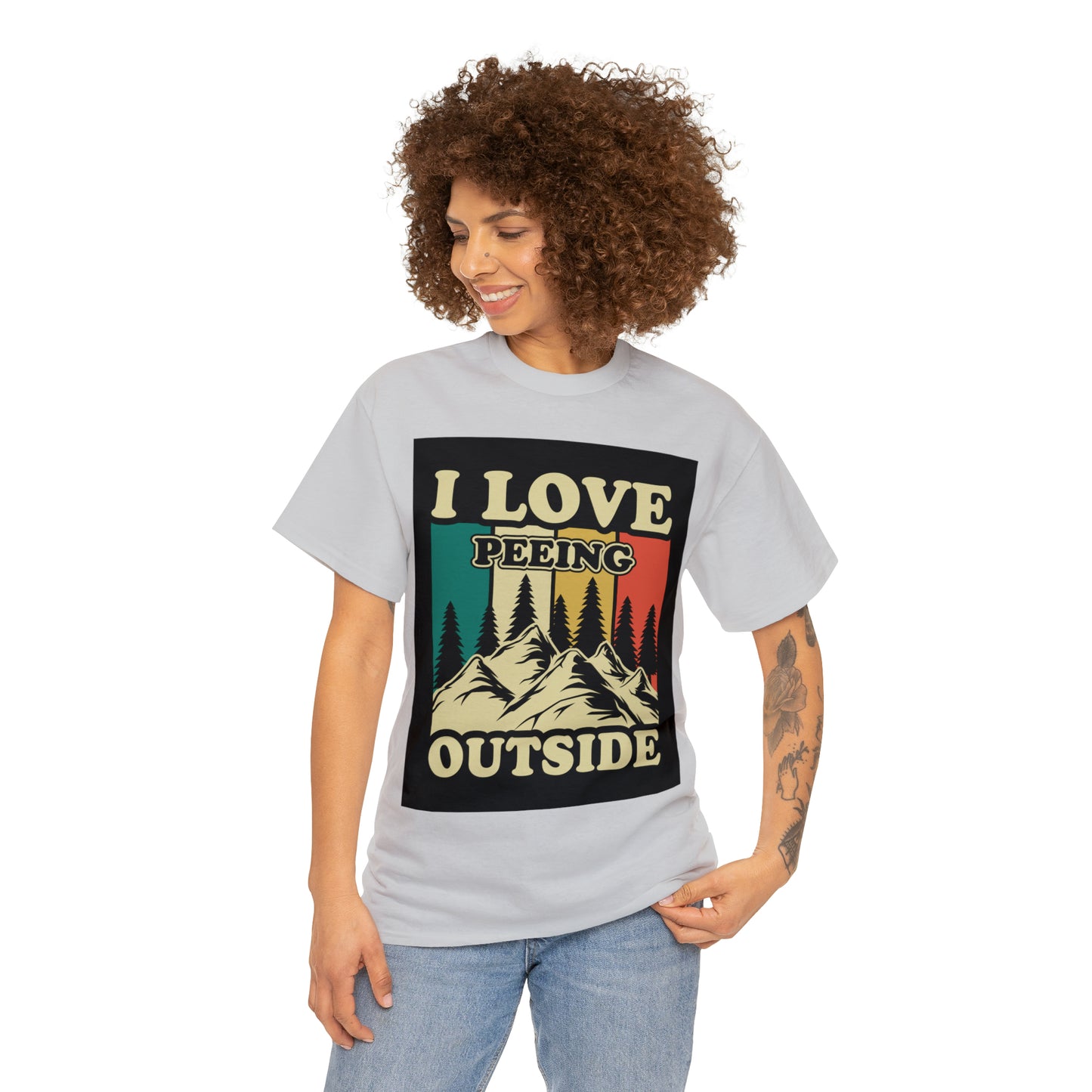 Retro Vintage Camping T-Shirt I Love Peeing Outside