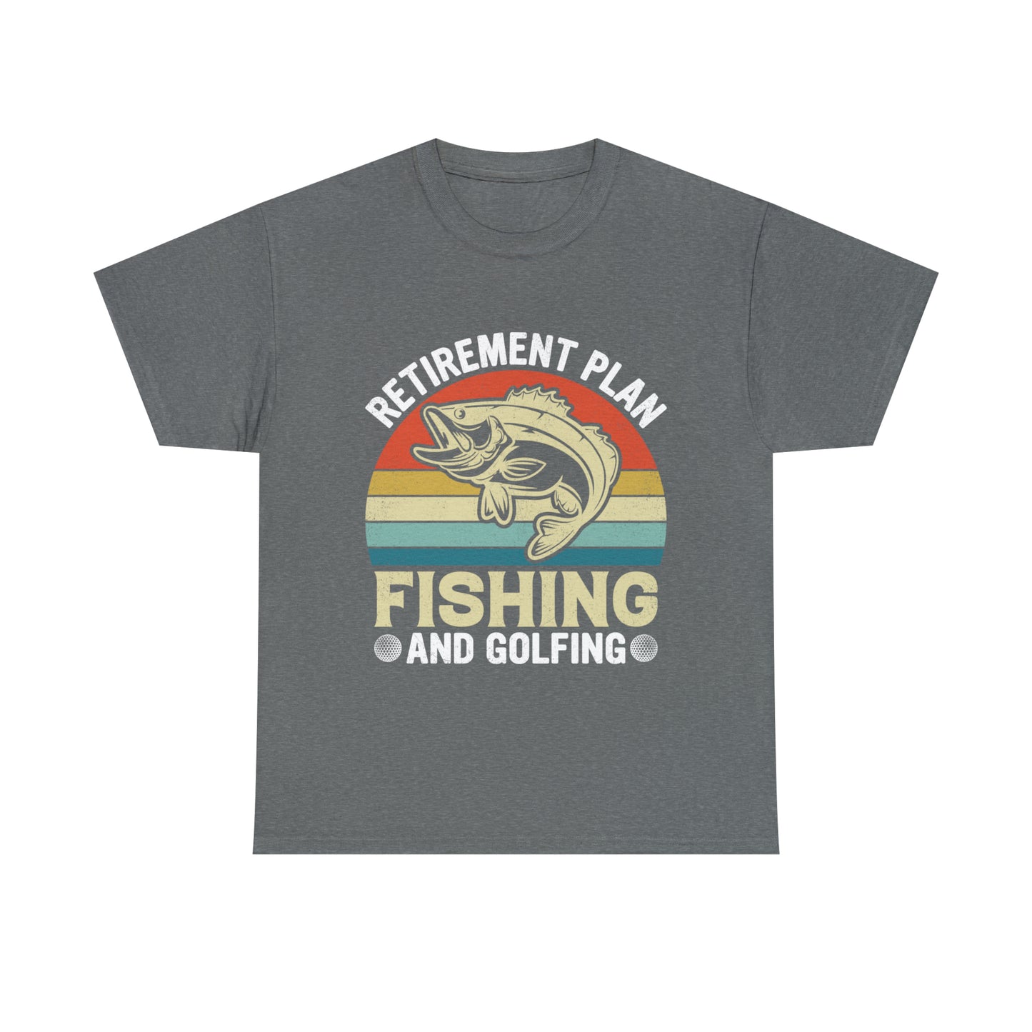 Retirement Plan Fishing Retro Tee Shirt