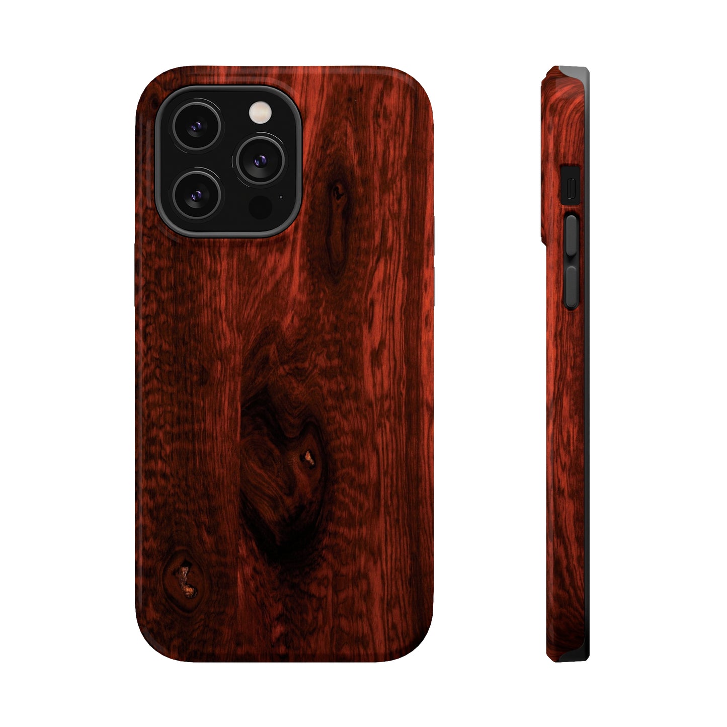 Dark Red Hardwood MagSafe Tough Cases