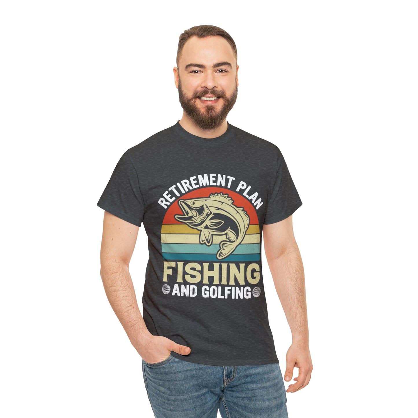 Retirement Plan Fishing Retro Tee Shirt