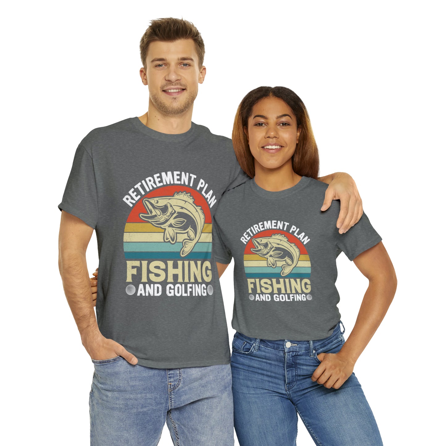 Retirement Plan Fishing Retro Tee Shirt