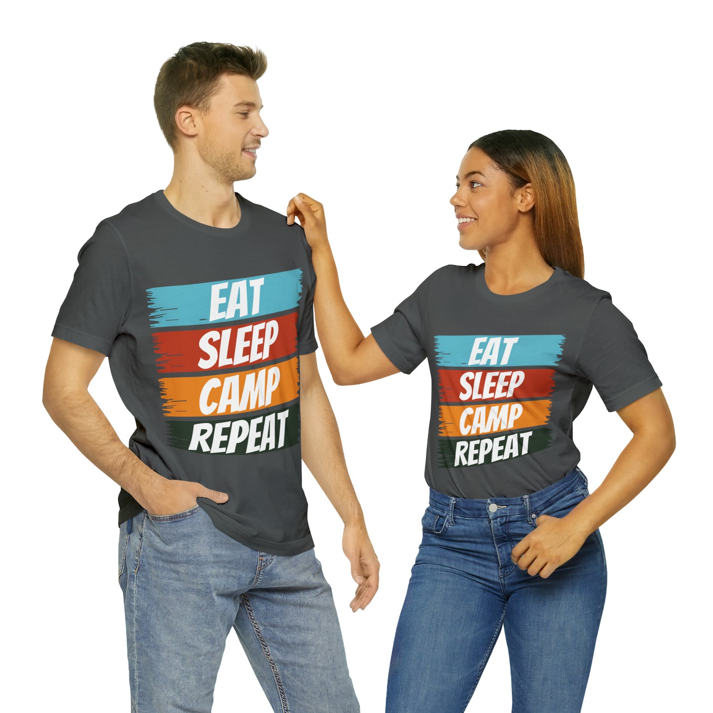 Eat Sleep Camp Repeat Short Sleeve Tee