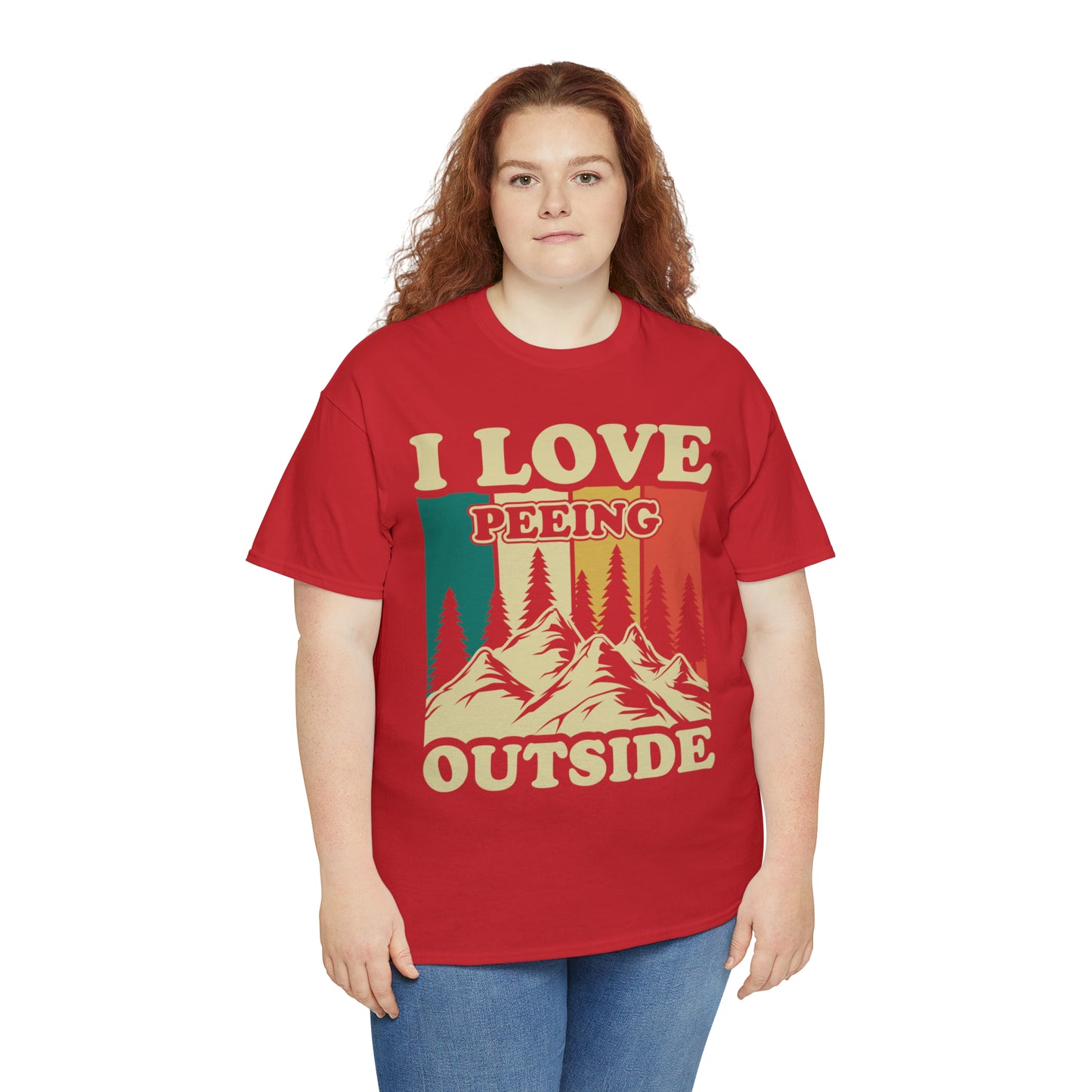 Retro Vintage Camping T-Shirt I Love Peeing Outside