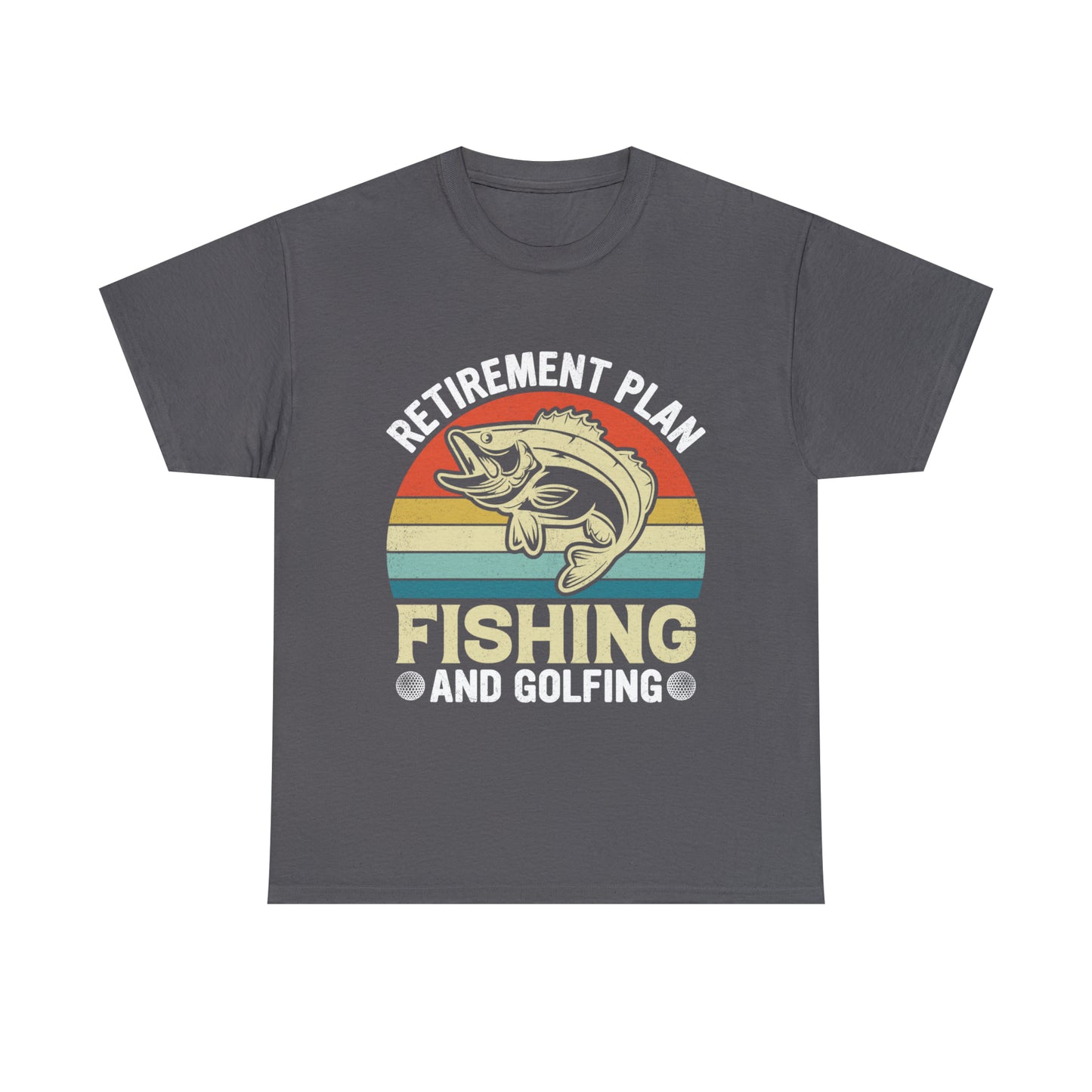 Retirement Plan Fishing Retro Tee Shirt