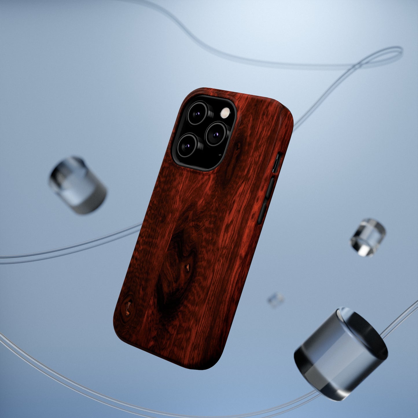 Dark Red Hardwood MagSafe Tough Cases
