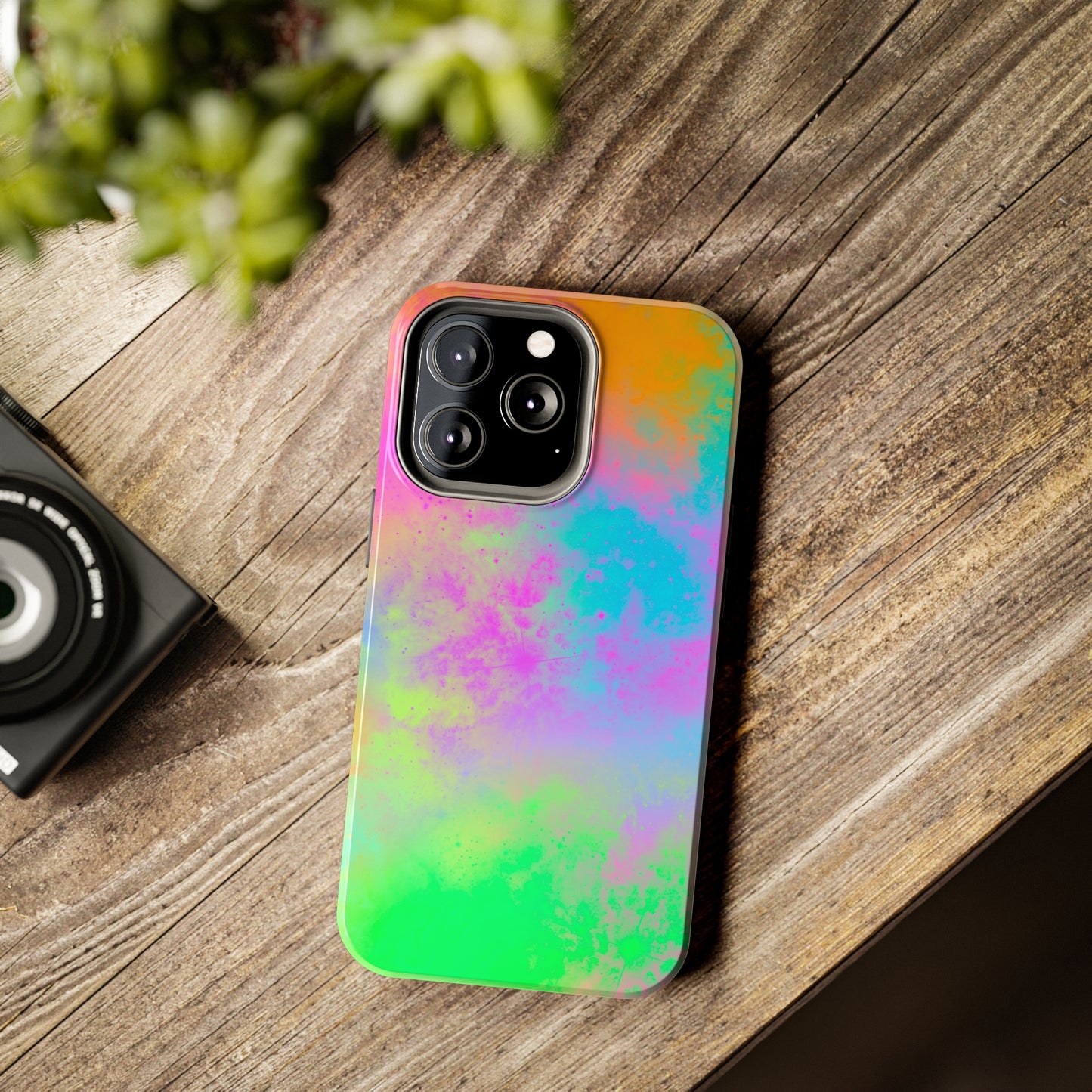 Neon Galaxy Tough Phone Cases