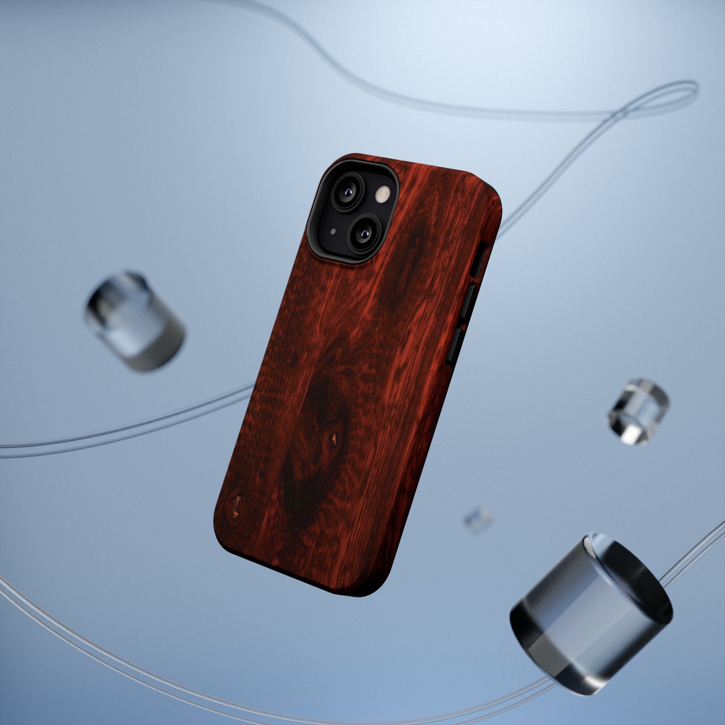 Dark Red Hardwood MagSafe Tough Cases