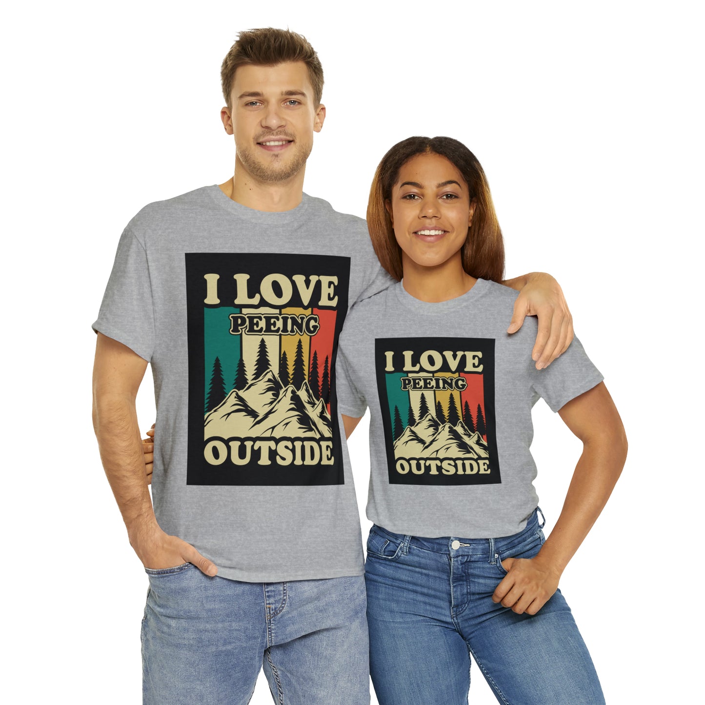 Retro Vintage Camping T-Shirt I Love Peeing Outside