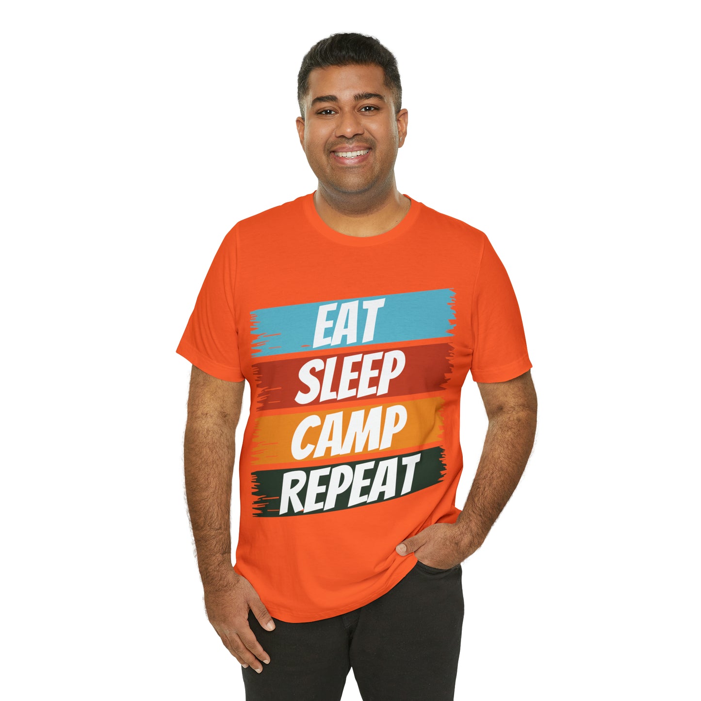 Eat Sleep Camp Repeat Short Sleeve Tee