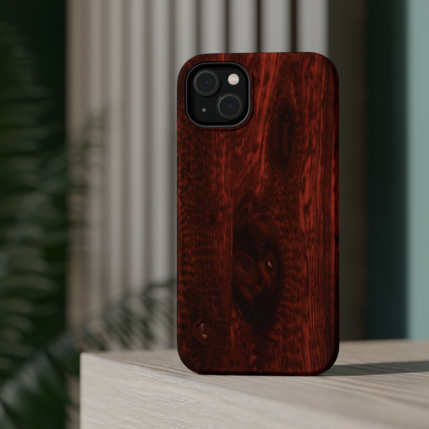 Dark Red Hardwood MagSafe Tough Cases