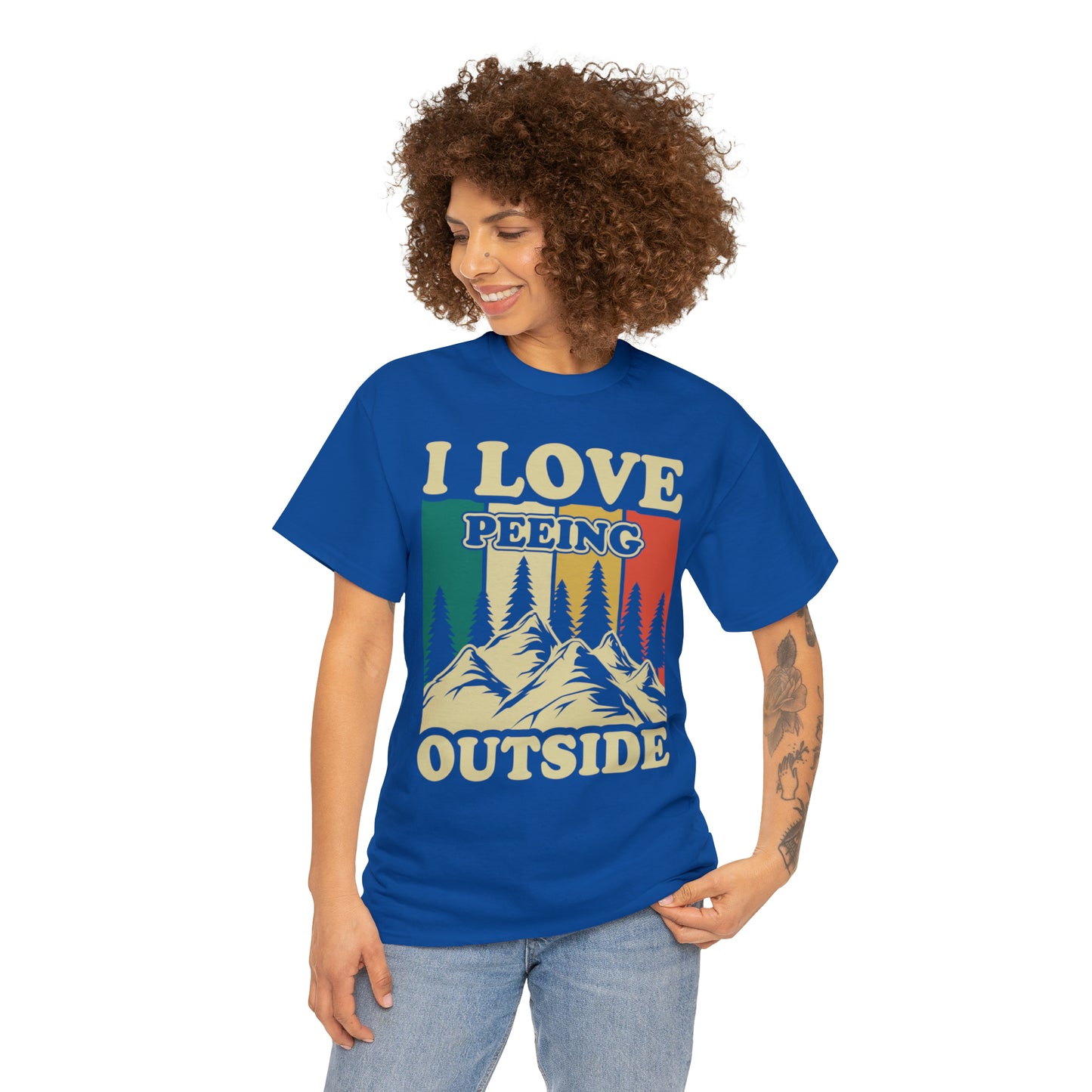 Retro Vintage Camping T-Shirt I Love Peeing Outside