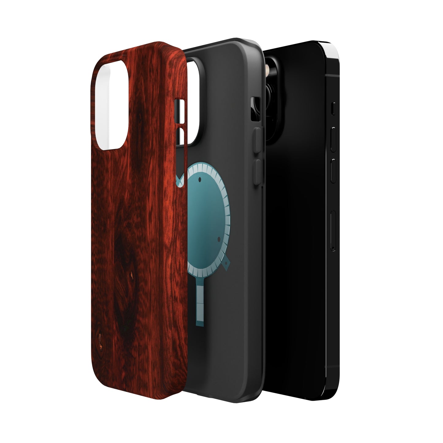 Dark Red Hardwood MagSafe Tough Cases