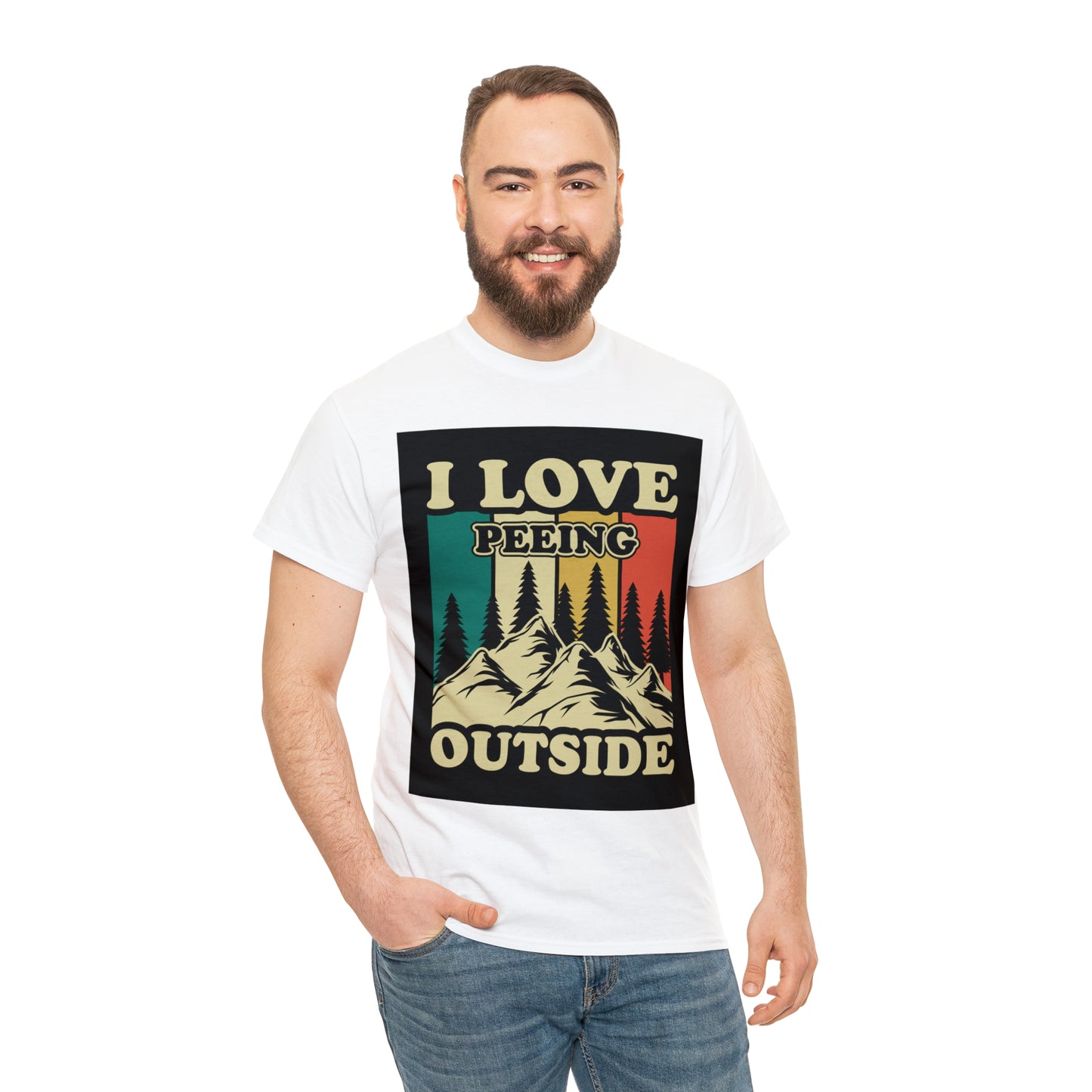 Retro Vintage Camping T-Shirt I Love Peeing Outside