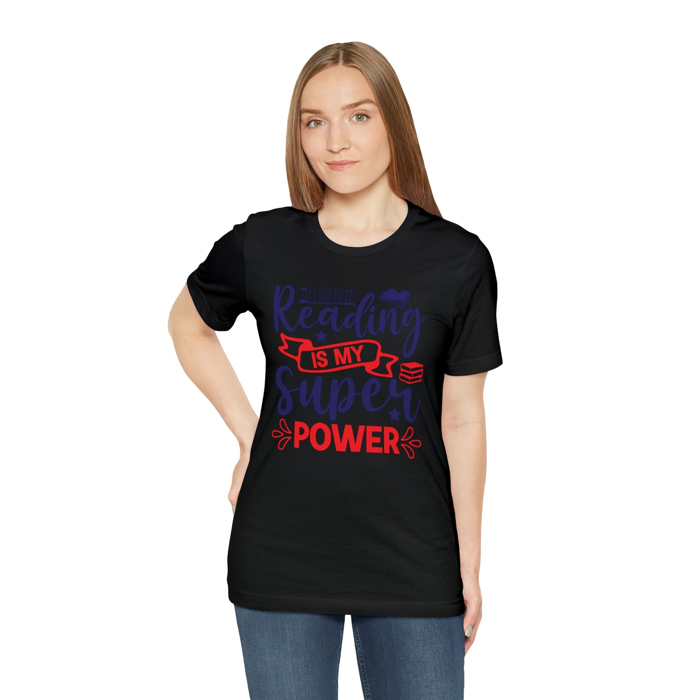 Reading Is My Super Power Short Sleeve Tee