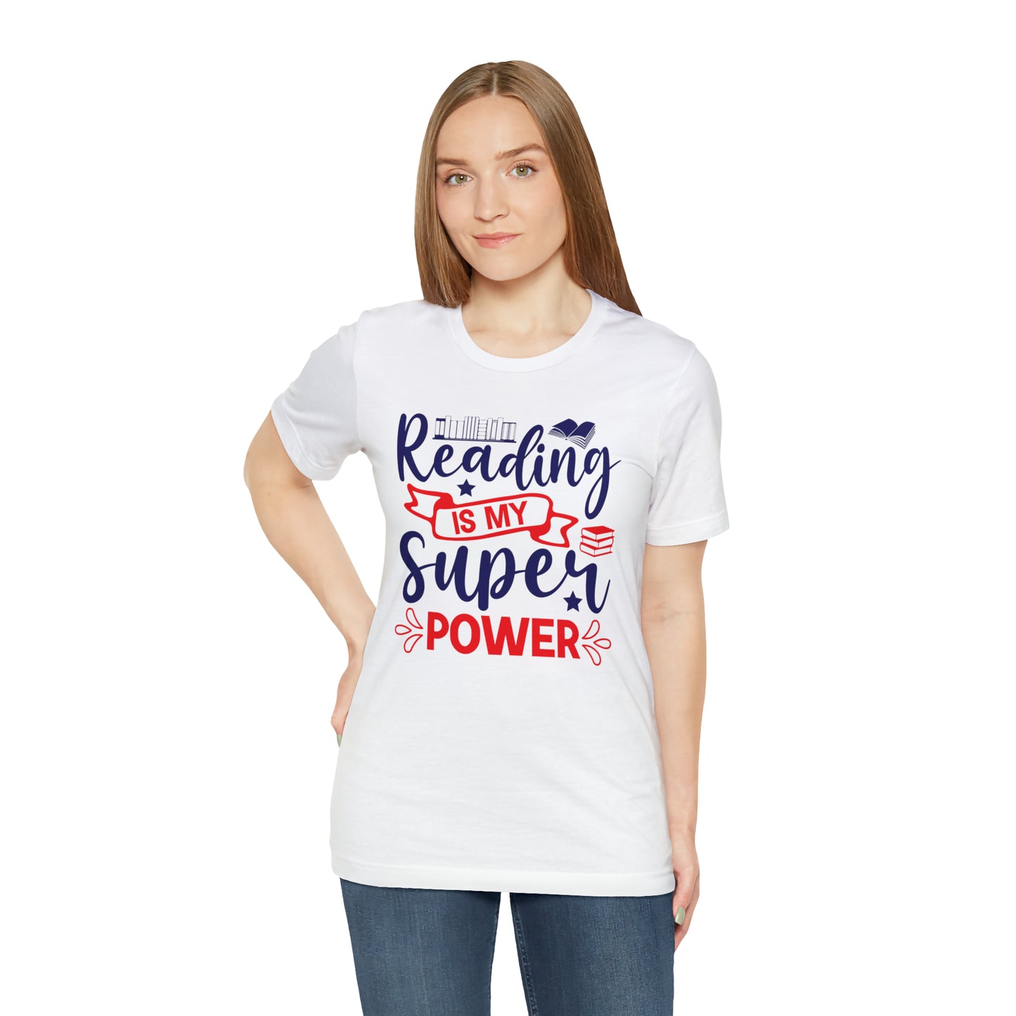 Reading Is My Super Power Short Sleeve Tee