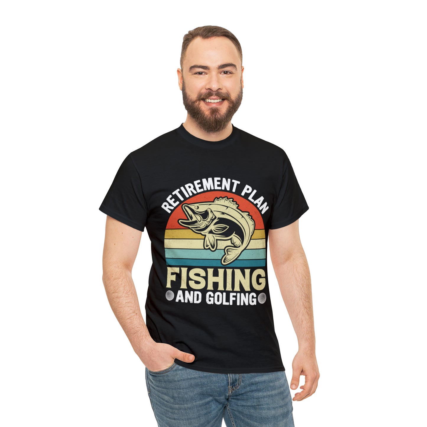 Retirement Plan Fishing Retro Tee Shirt