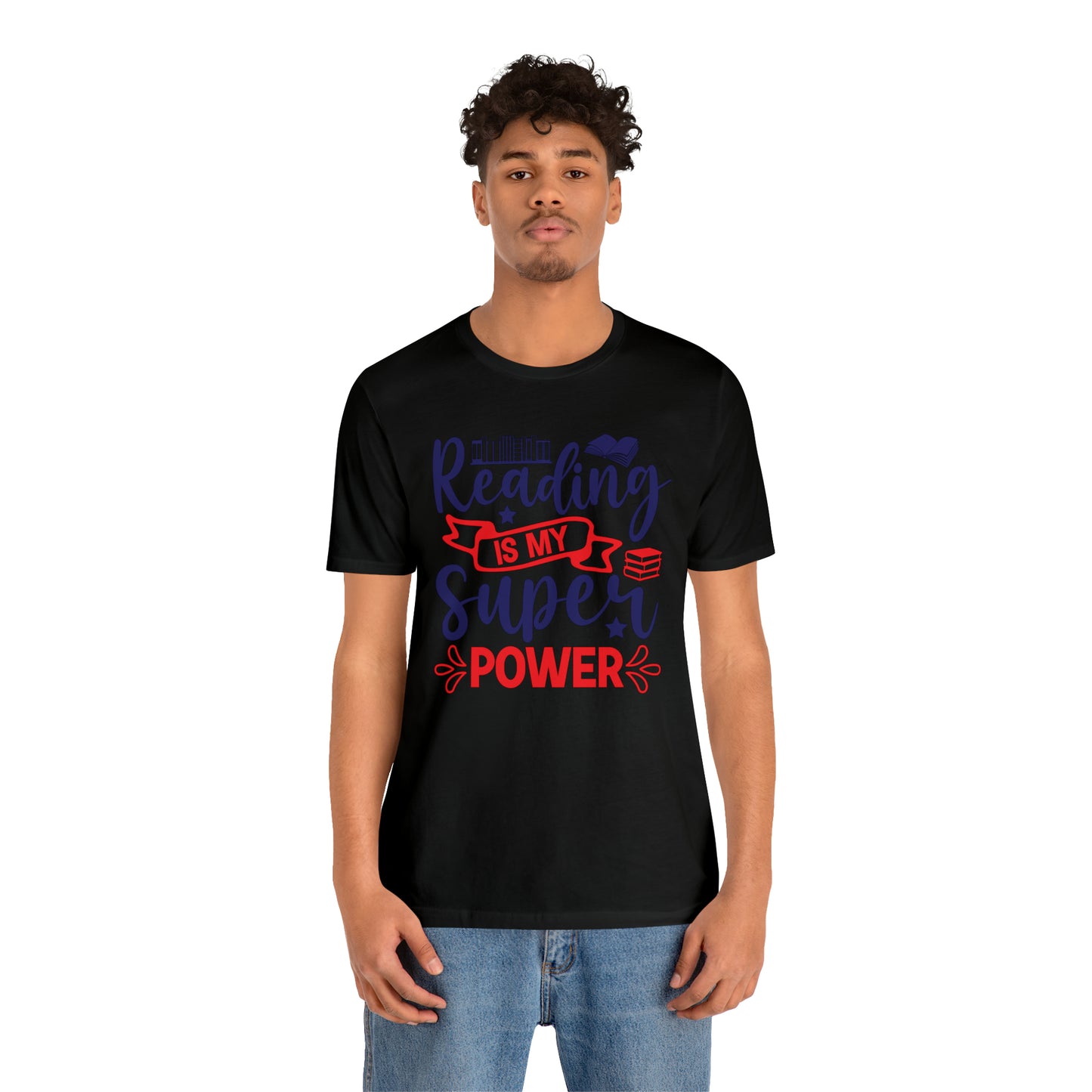 Reading Is My Super Power Short Sleeve Tee