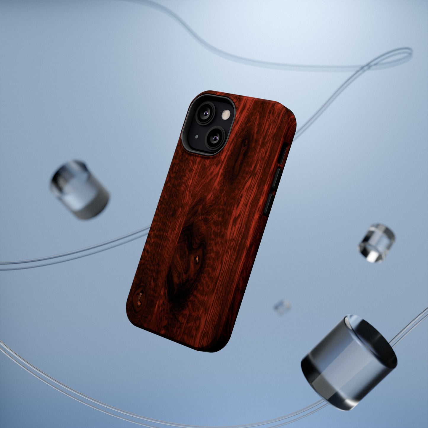 Dark Red Hardwood MagSafe Tough Cases