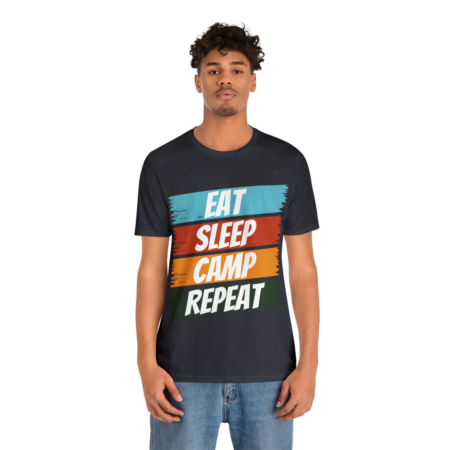 Eat Sleep Camp Repeat Short Sleeve Tee