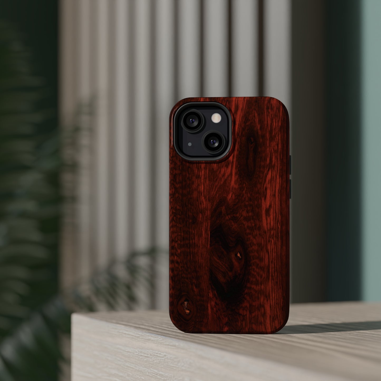 Dark Red Hardwood MagSafe Tough Cases