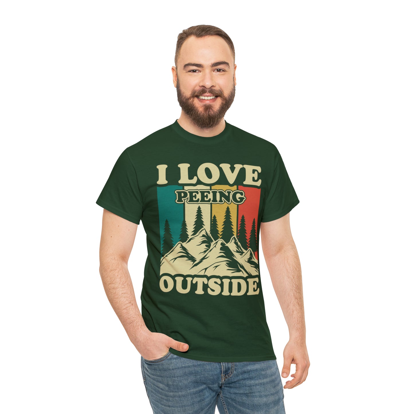 Retro Vintage Camping T-Shirt I Love Peeing Outside