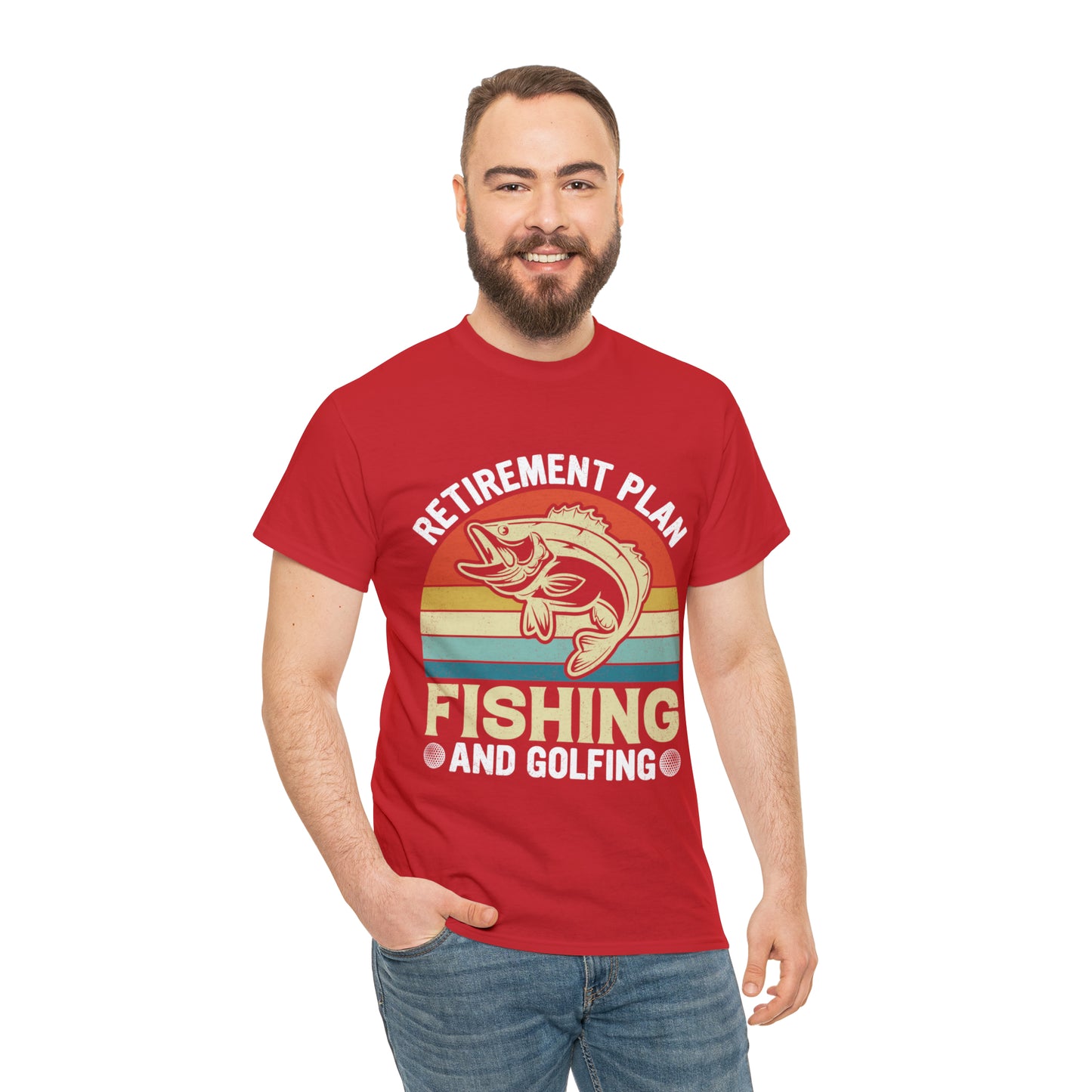 Retirement Plan Fishing Retro Tee Shirt