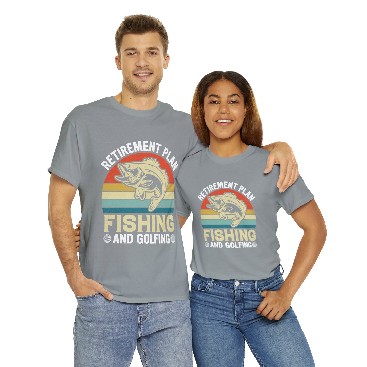 Retirement Plan Fishing Retro Tee Shirt