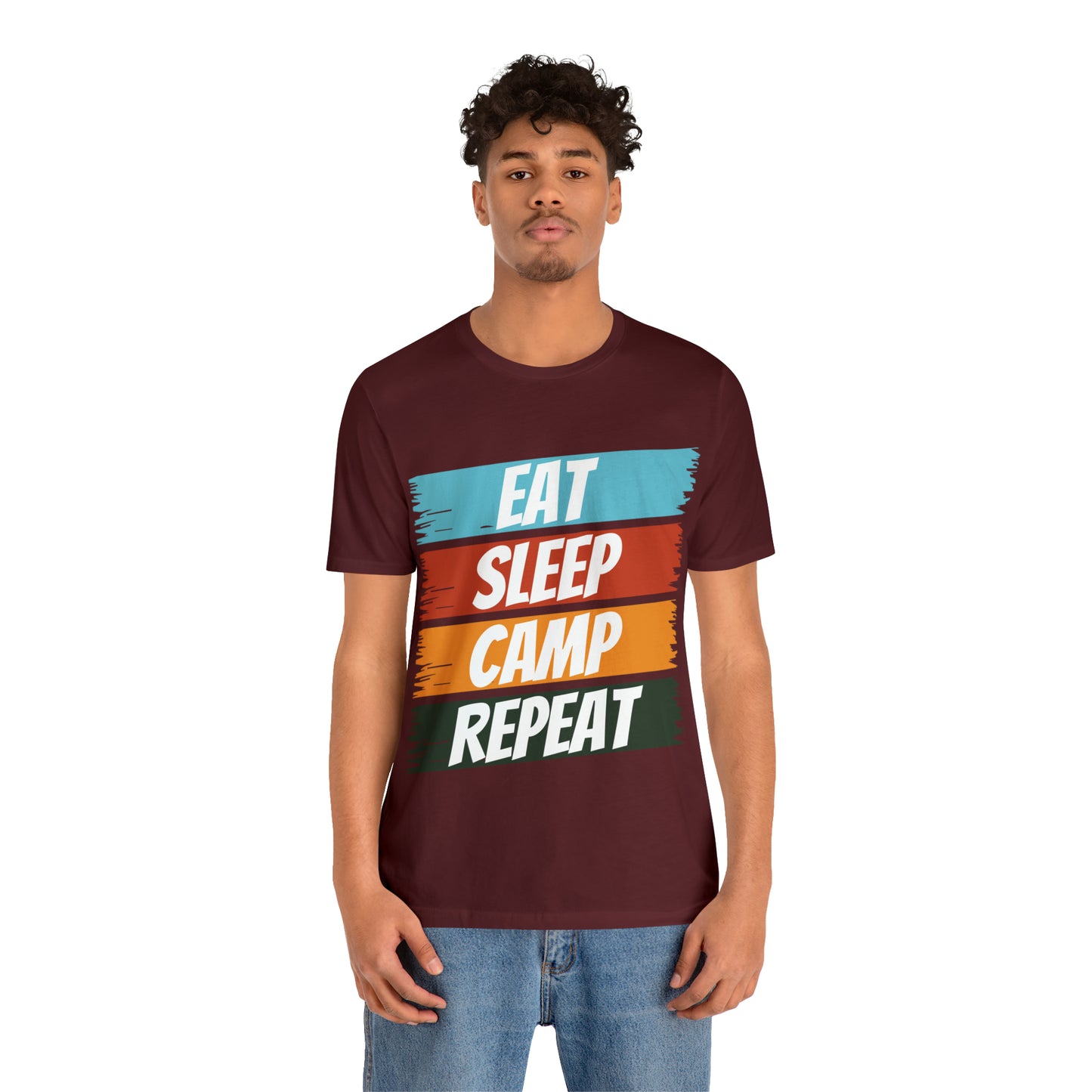 Eat Sleep Camp Repeat Short Sleeve Tee